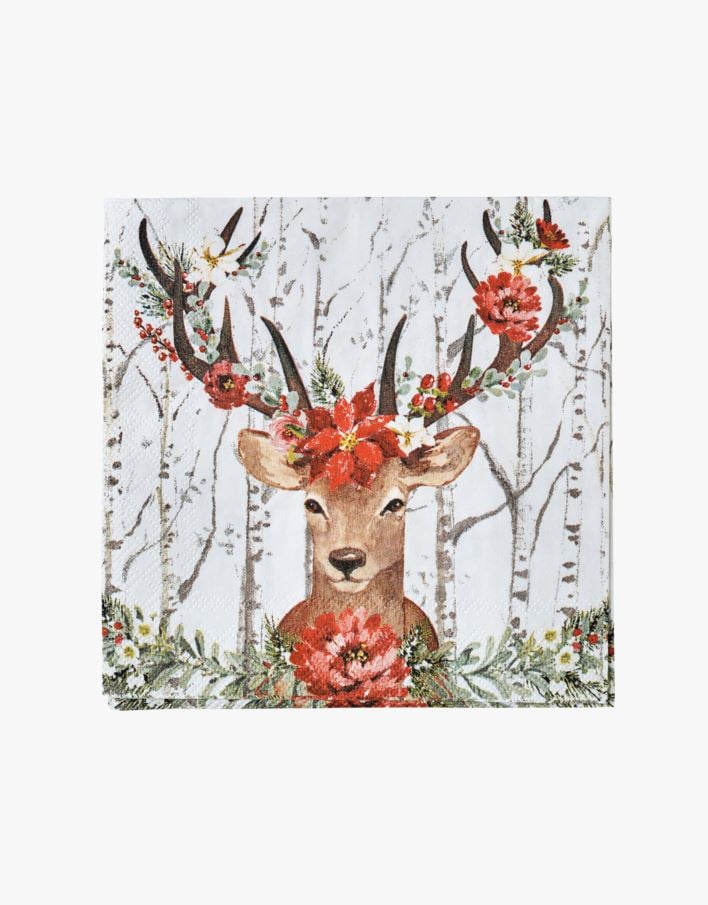 Cocktailservett multi/röd - 25x25 cm multi/röd - 1