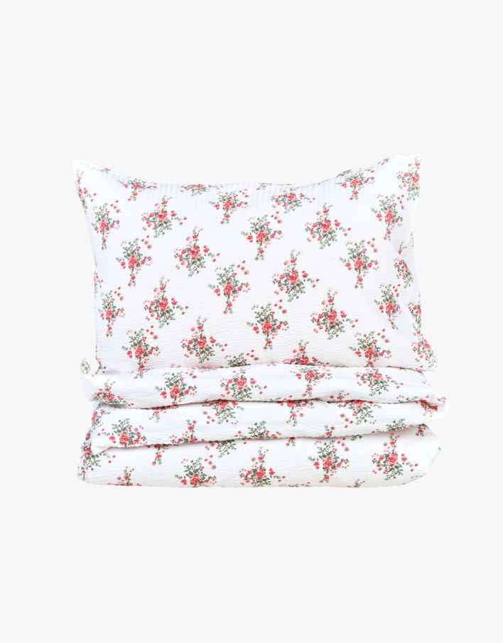 Påslakanset i bäckebölja multi/röd - 150x210+50x60 cm multi/röd - 1