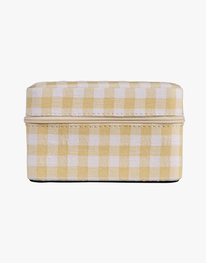 Smyckeskrin med dragkedja gul - 11x11 cm gul - 1