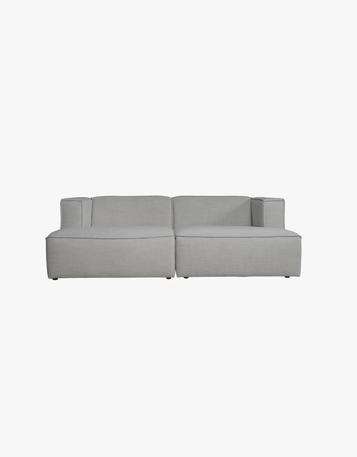 3-sits modulsoffa med schäslong grå - 154x73x228 cm grå - 1