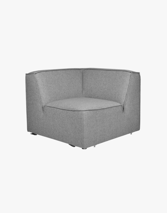 Modulsoffa hörn grå - 93x93x73 cm grå - 1