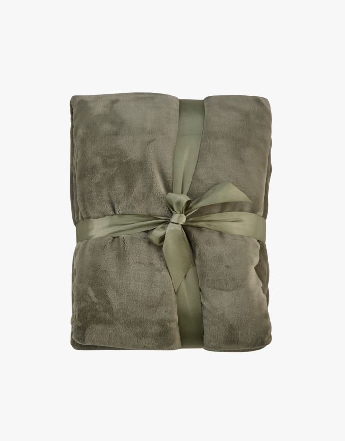 Fleecepläd olivgrön - 130x170 cm olivgrön - 1