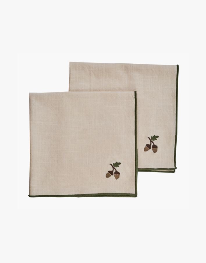2-pack tygservetter beige - 45x45 cm beige - 1