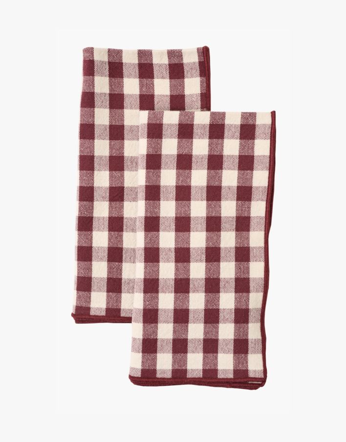 2-pack tygservetter burgundy - 45x45 cm burgundy - 1