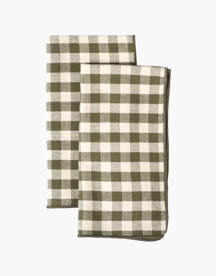 2-pack tygservetter mossgrön - 45x45 cm mossgrön - 1