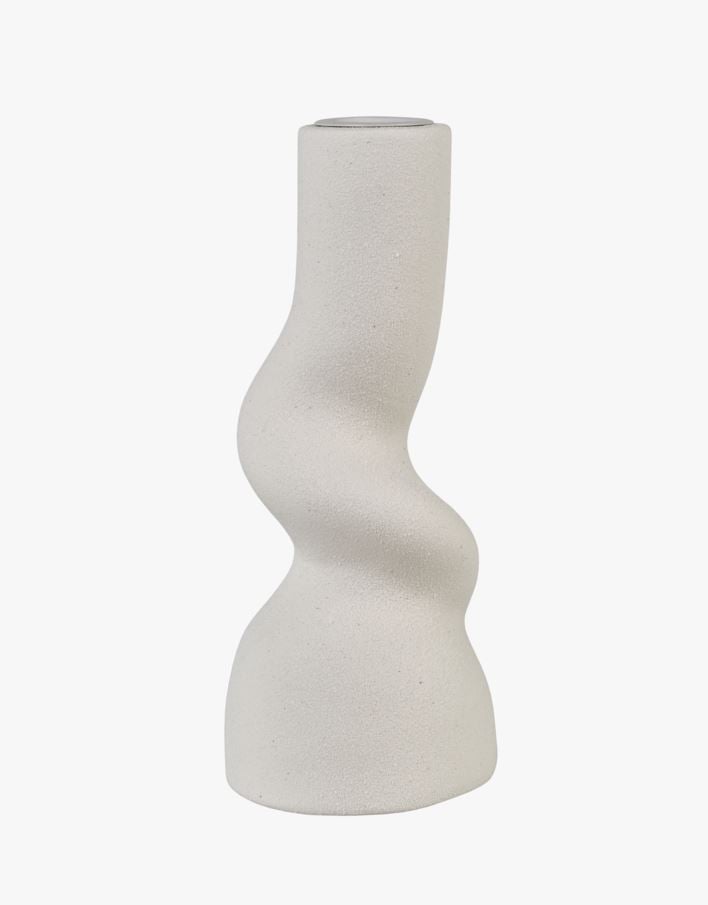 Ljusstake vit - 7,5x7,5x18 cm vit - 1