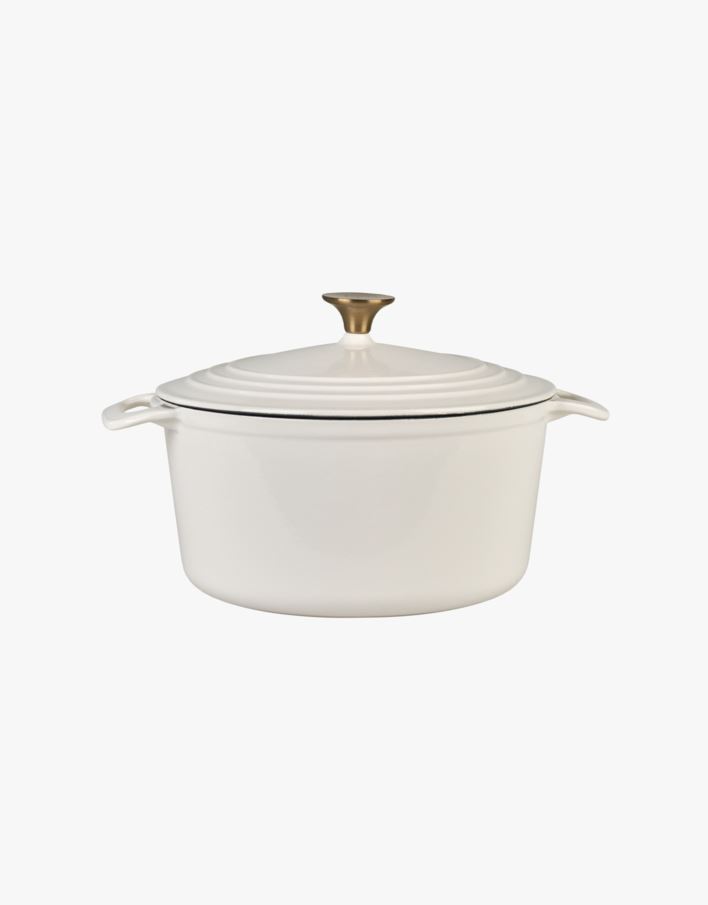 Gjutjärnsgryta rund creme - 4300ml creme - 1