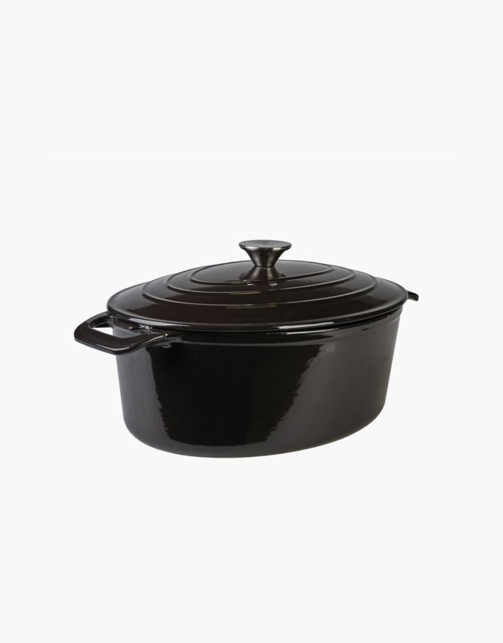 Gjutjärnsgryta oval svart - 5800ml svart - 1