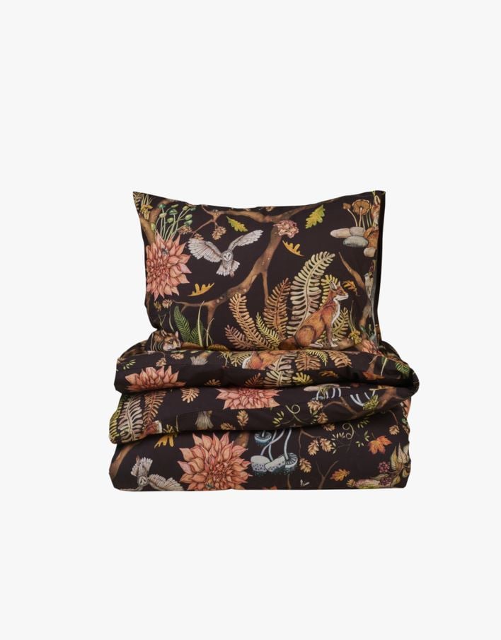 Påslakanset i percale multi/brun - 150x210 cm multi/brun - 1