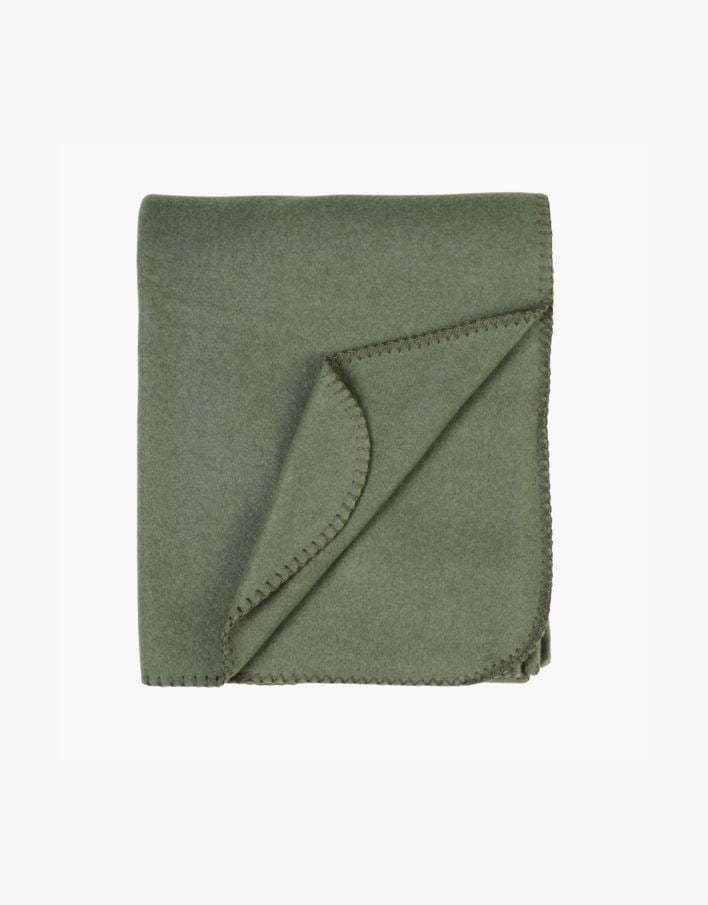 Fleecepläd mörkgrön - 130x170 cm mörkgrön - 1