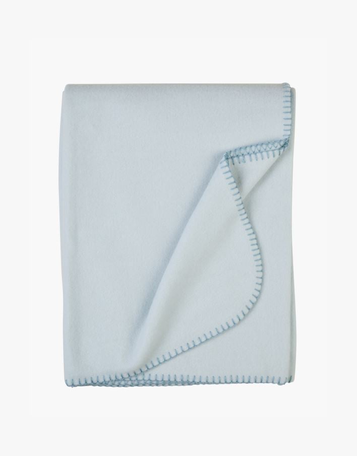 Fleecepläd ljusblå - 130x170 cm ljusblå - 1