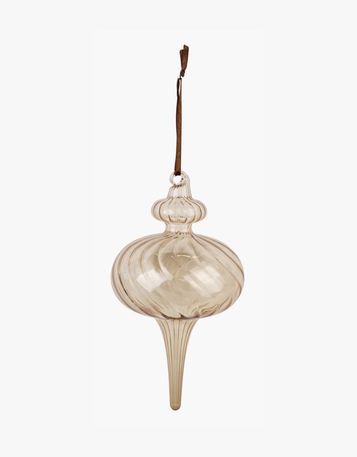 Julgransdekoration ljusbrun - 9x9x15 cm ljusbrun - 1