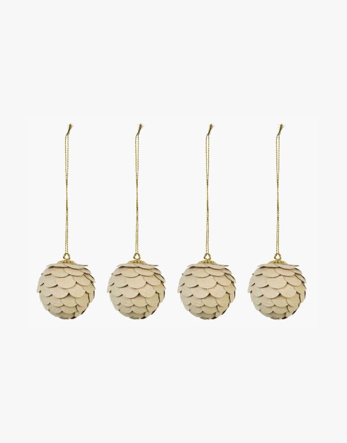 Julgransdekoration ljusbrun - 8 cm ljusbrun - 1