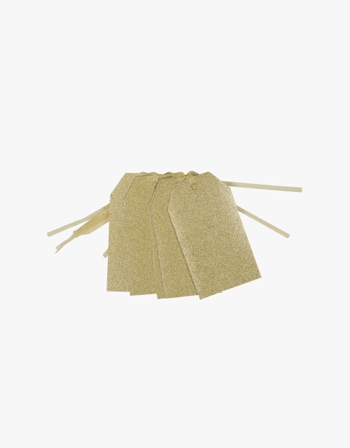 Presentetikett 6st guld - 5x9 cm guld - 1