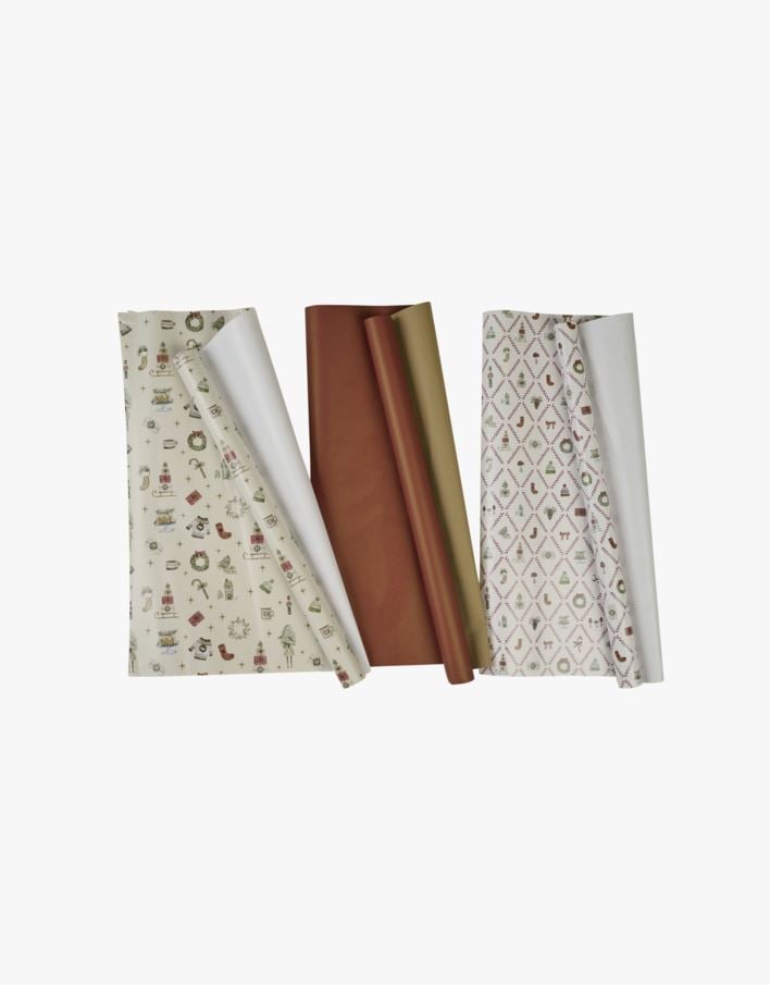 Presentpapper multi/röd - 56cm x 4m multi/röd - 1