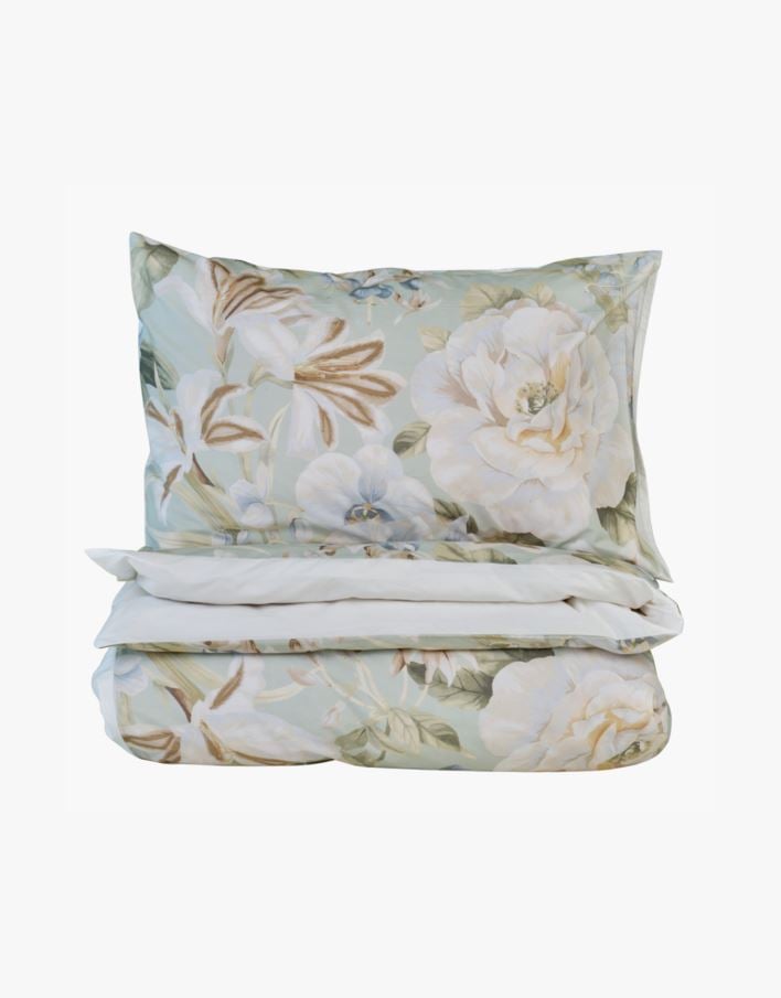 Påslakanset i percale multi/grön - 150x210 cm multi/grön - 1