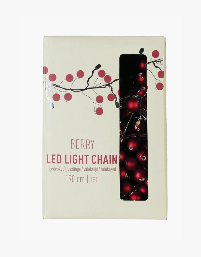 Led-ljusslinga röd - 190 cm röd - 1