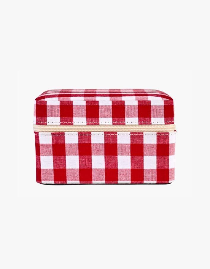 Smyckeskrin med dragkedja röd - 11x11 cm röd - 1