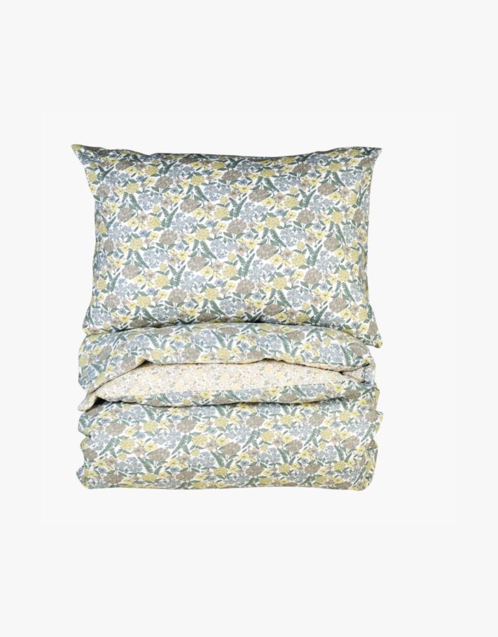 Påslakanset i flanell multi/grön - 150x210 cm multi/grön - 1