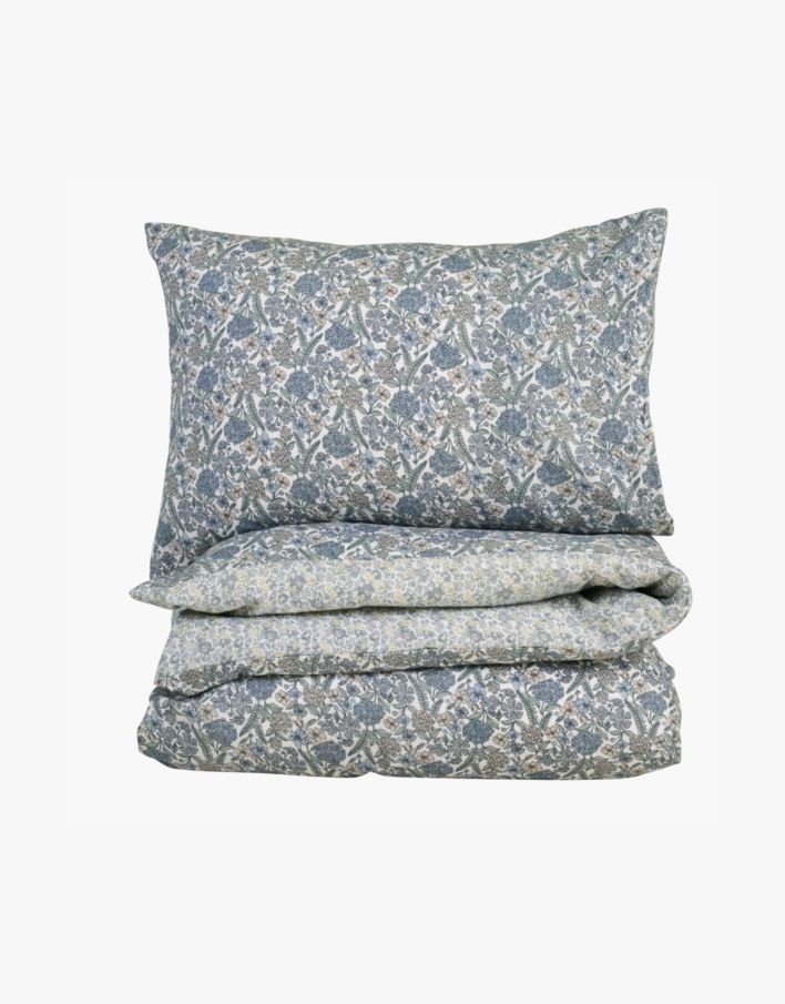 Påslakanset i flanell multi/blå - 150x210 cm multi/blå - 1