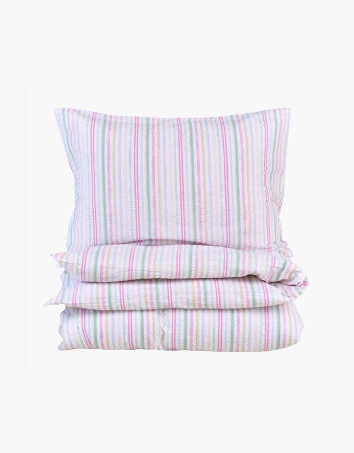 Påslakanset i garnfärgad bäckebölja multi - 150x210+50x60 cm multi - 1