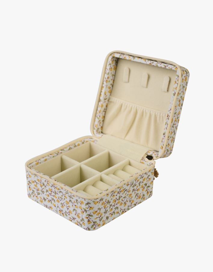 Smyckeskrin med dragkedja multi/gul - 11x11 cm multi/gul - 1