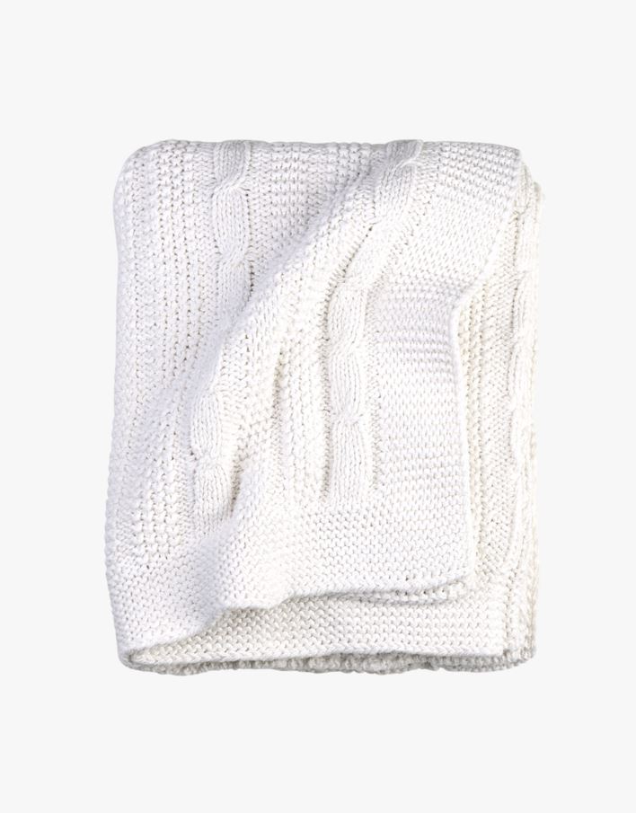 Pläd vit - 125x150 cm vit - 1