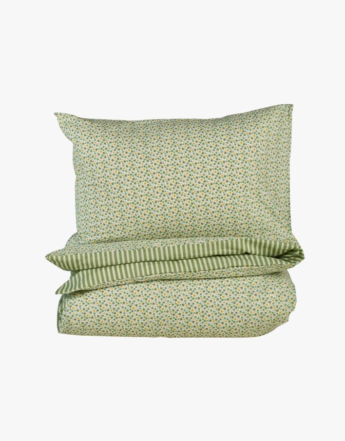 Påslakanset i bomull multi/grön - 150x210+50x60 cm multi/grön - 1