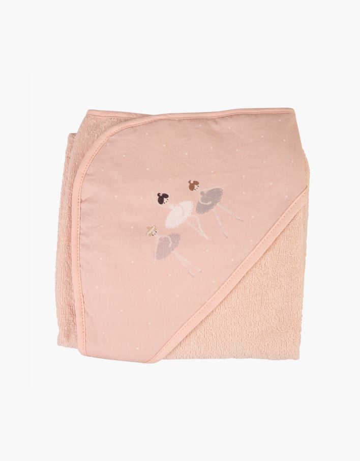 Badhandduk med huva rosa - 75x75 cm rosa - 1