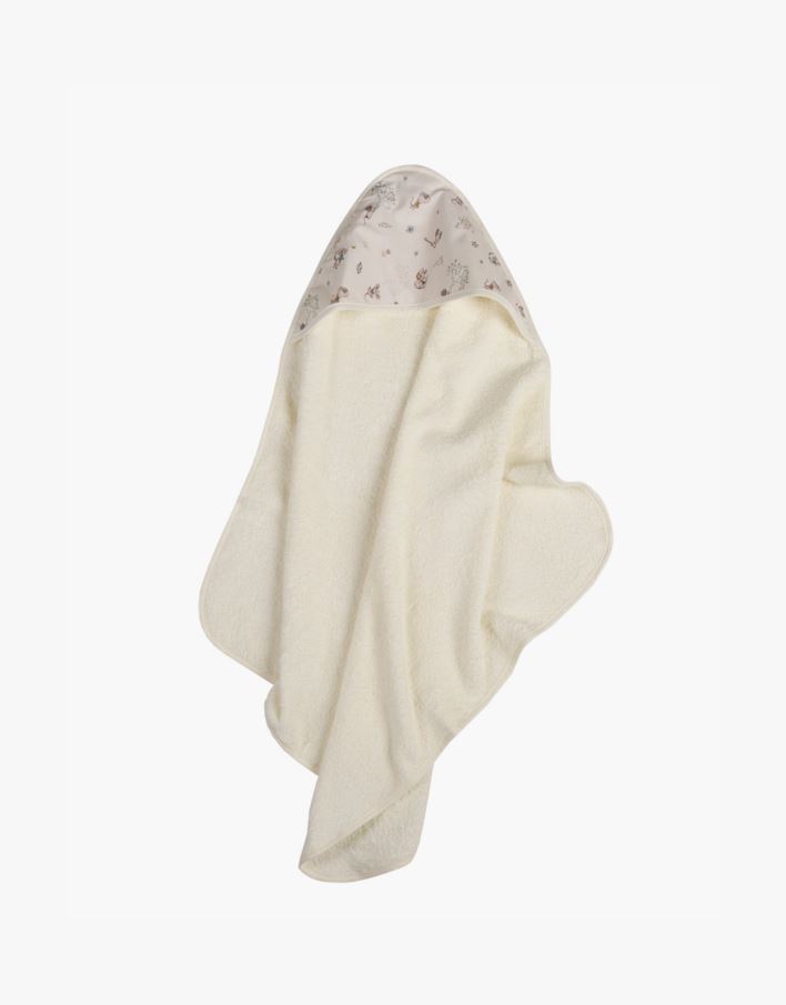 Badhandduk med huva multi/vit - 75x75 cm multi/vit - 1