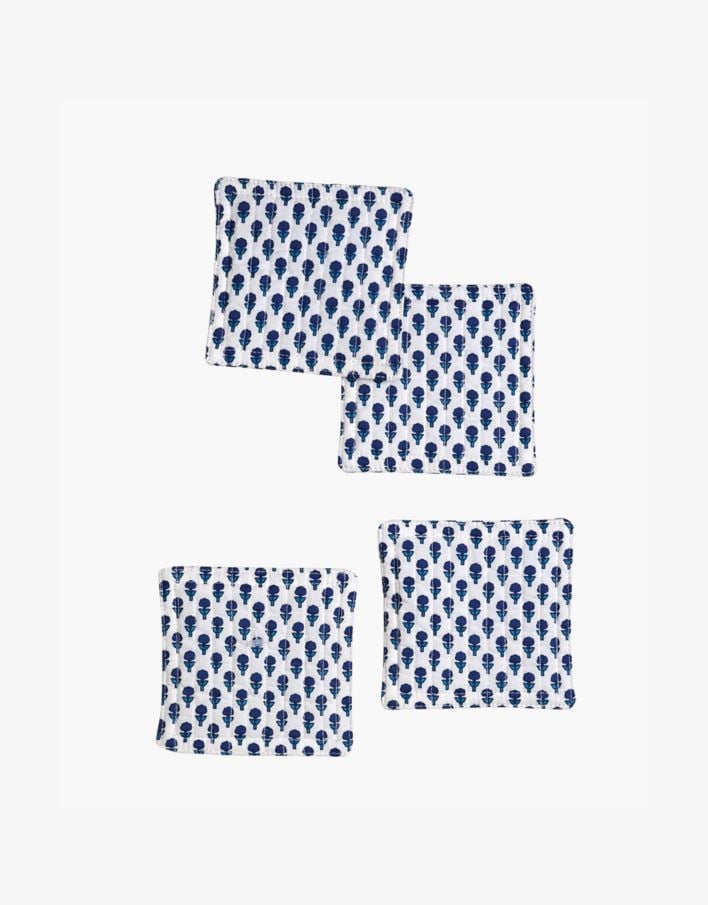 4-pack glasunderlägg blå - 10x10 cm blå - 1