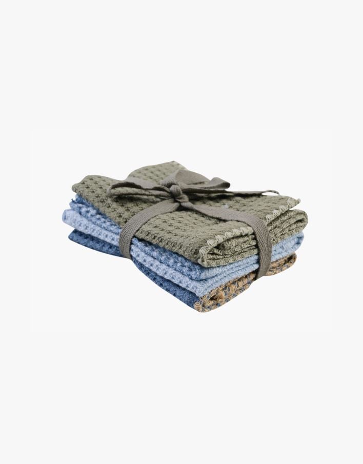 Handduk, 3-pack gråblå - 25x25 cm gråblå - 1