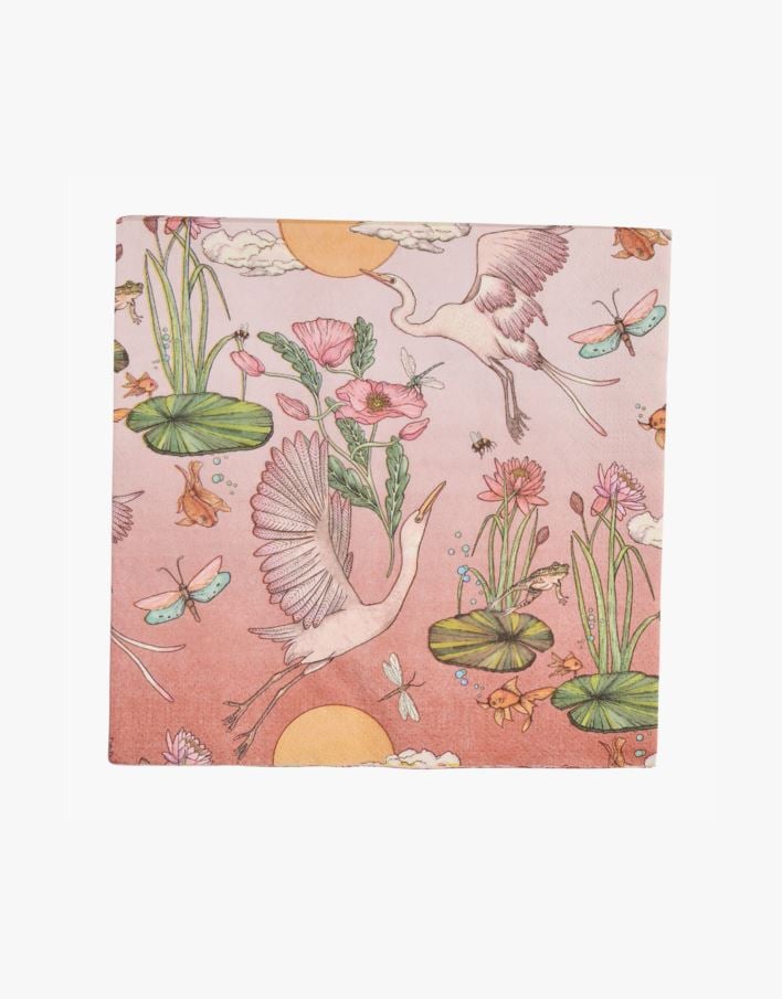 Middagsservetter multi/rosa - 40x40 cm multi/rosa - 1