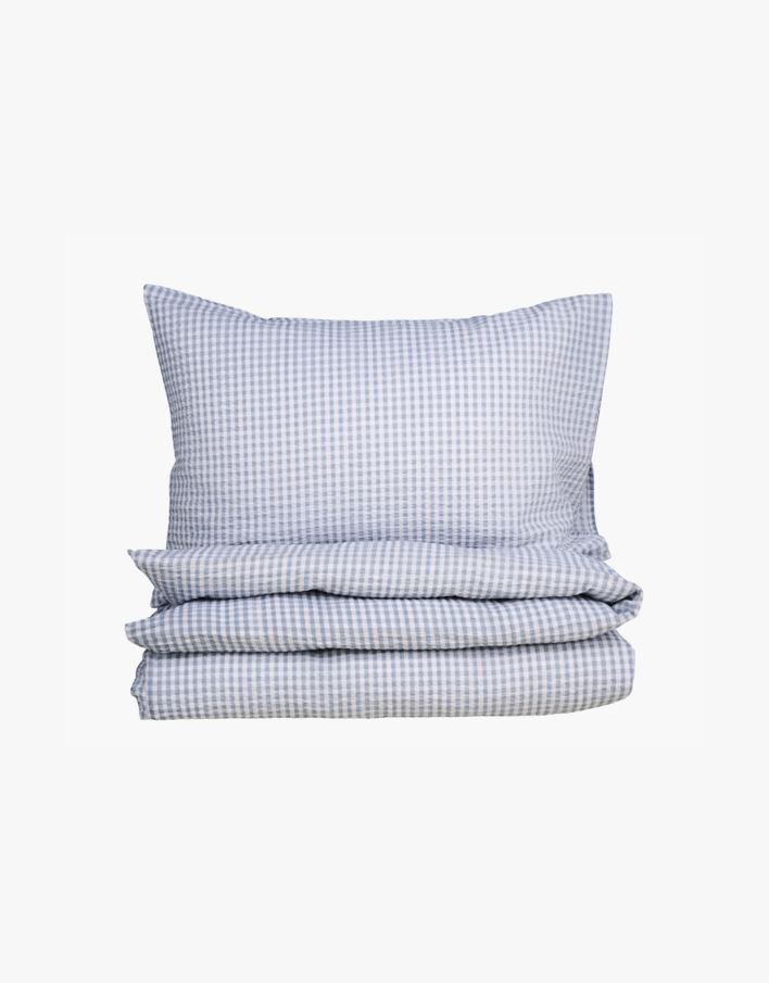 Påslakanset i bäckebölja blå - 150x210 cm blå - 1