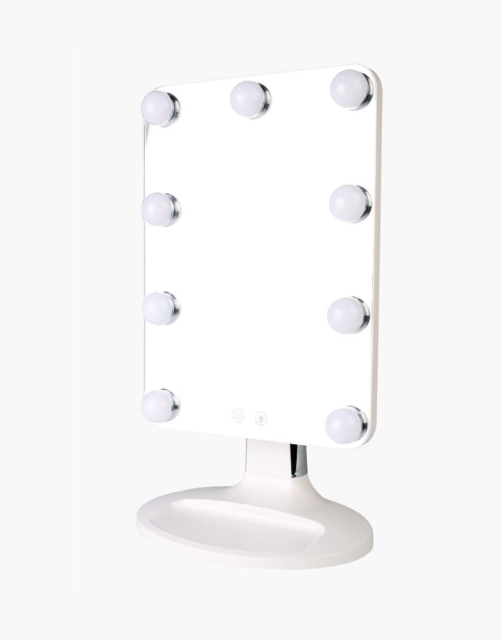 Spegel med led-ljus vit - 25x17x43,5 cm vit - 1