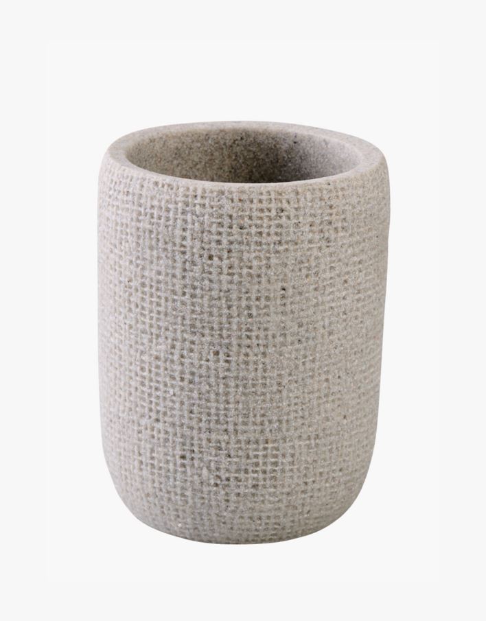 Tandborstmugg grå - 7,3x7,3x,9,4 cm grå - 1