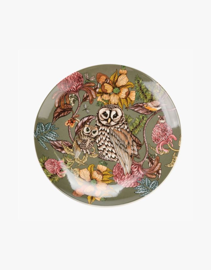 Tallrik multi/grön - ø20,5 multi/grön - 1