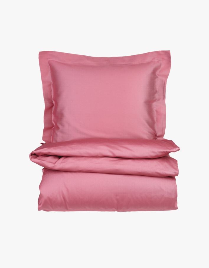 Påslakanset i satin rosa - 150x210 cm rosa - 1
