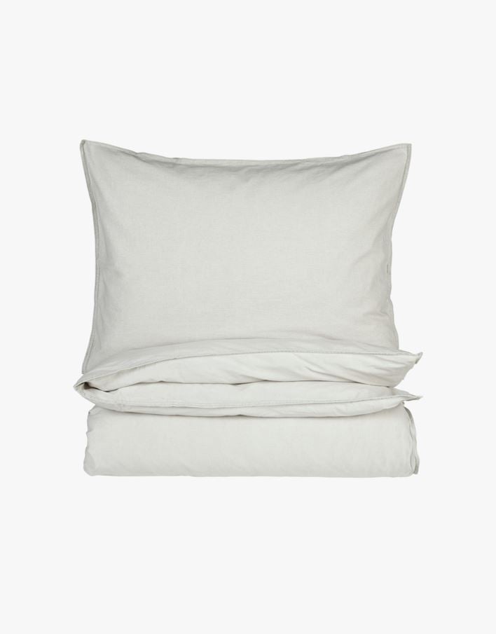 Påslakanset i bomull beige - 150x210 cm beige - 1