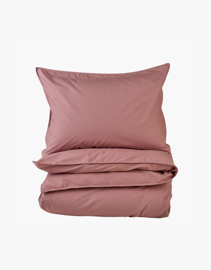 Påslakanset i bomull gammelrosa - 150x210+50x60 cm gammelrosa - 1