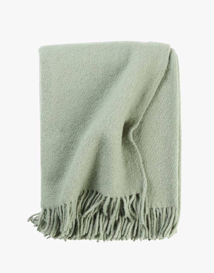 Ullpläd lindblomsgrön - 130x170 cm lindblomsgrön - 1