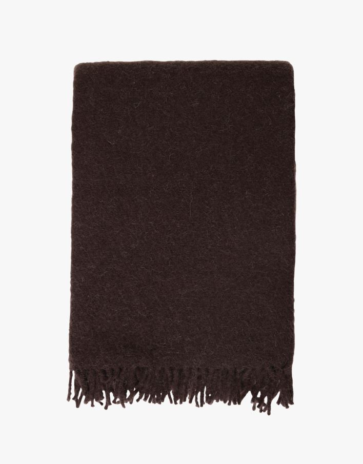 Ullpläd mörkbrun - 130x170 cm mörkbrun - 1