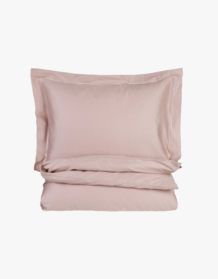 Påslakanset i egyptisk bomull satin puderrosa - 230x220 cm puderrosa - 1