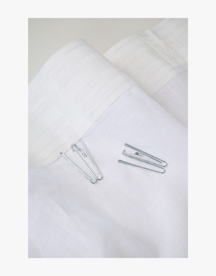 Extra bred linnegardin vit - 240x300 cm vit - 1