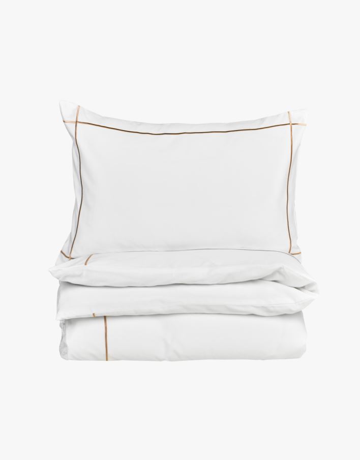 Påslakanset i satin sand - 230x220 cm sand - 1