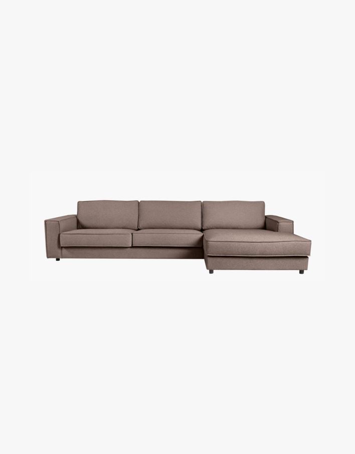 3-sitssoffa med schäslong höger brun - 315x156x79 cm brun - 1