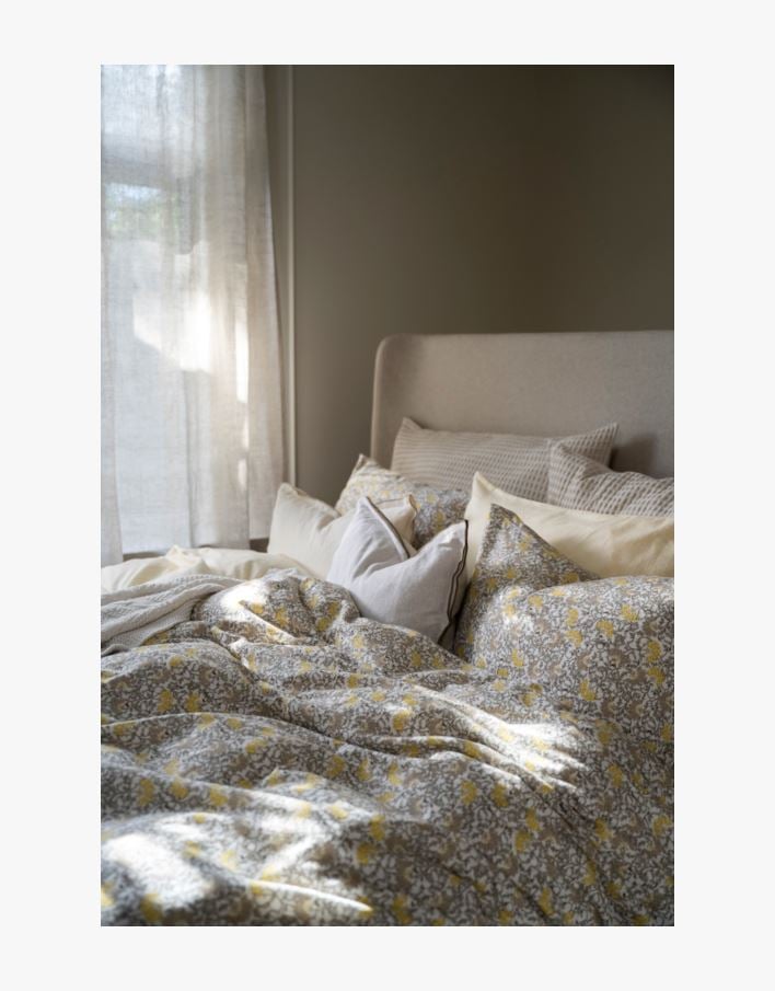 Påslakanset i flanell multi/gul - 150x210 cm multi/gul - 1