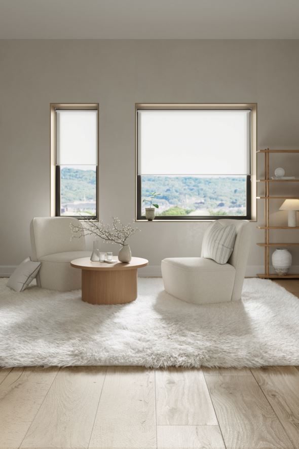 Transparent rullgardin offwhite - 2