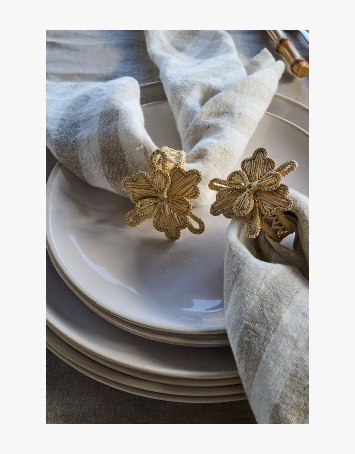 2-pack servettringar natur - 6x7 cm natur - 1